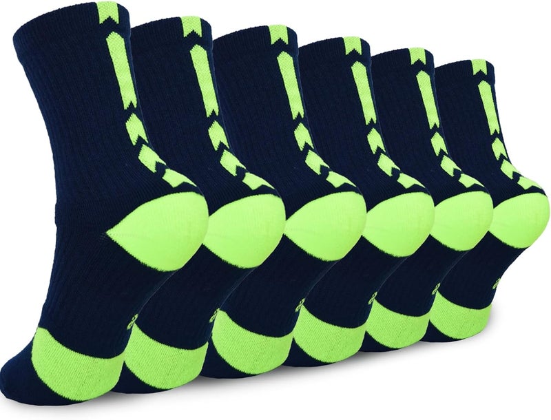 Popuid Youth Thick Basketball Socks for Boys - Cushioned Sports Compression Sock for Active Kids, Fits Ages 6-12 - Image 1